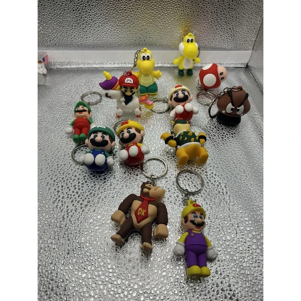 Key Chain Mario Friends 12pcs Lot New Super Mario Bros